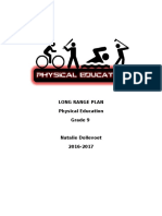 Long Range Plan Physical Education Grade 9