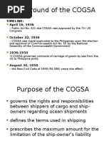 Background of The COGSA