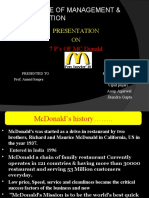 Mcdonald PPT by Rakesh