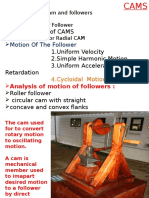 Classification of CAMS 1.uniform Velocity 2.simple Harmonic Motion 3.uniform Acceleration and Retardation