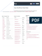 Wordpress Cheat Sheet