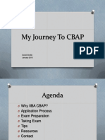 My Journey To CBAP