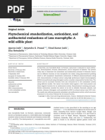 Phytochemical Standardization, Antioxidant, and Antibacterial Evaluations of Leea Macrophylla: A Wild Edible Plant