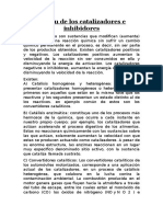 Acción de Los Catalizadores e Inhibidores