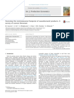 Assessing The Environmental Footprint of Manufactured Products