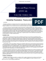 Solubility Parameters - Theory and Application