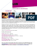 FILMCLUB Guide To GCSE Music: Key Stage Target Curriculum Links