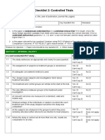 Checklist For Controlled Trials