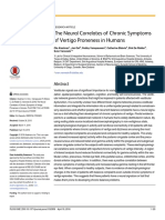 The Neural Correlates of Chronic Symptoms of Vertigo Proneness in Humans