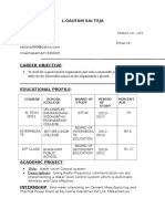 L.Gautam Sai Teja: School /college Board of Study Period OF Study Percent AGE