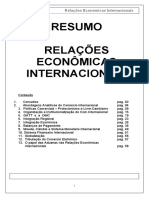 Resumo Relações Econômicas Internacionais