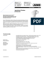 Screw-In RTD Temperature Probes With Terminal Head Form B: Technical Data