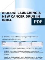 Biocon: Launching A New Cancer Drug in India