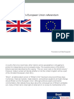 Brexit - The UK's European Union Referendum: Presentation by N Bala Ranganath