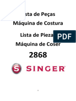 Máquina Singer Doméstica Facilita 2868