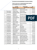 S&T Screening Schedule