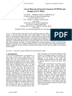 Ripple Current Analysis of Three-Level Inverter Based On SVPWM and Design of LCL Filter