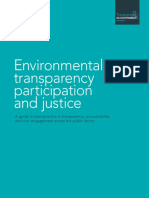 Environmental Transparency Participation and Justice