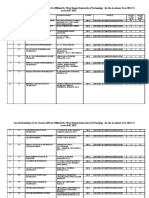 List of Institutions & Its Courses (MCA) Affiliated by West Bengal University of Technology For The Academic Year 2012-13 As On 18.07.2012