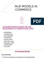 Revenue Models in E-Commerce