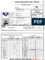 NFDP Players Evaluation (By Coach) : Cycle 3