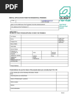 Rental Application Form For Residential Premises: Applicant 1 Details of First Person Applying To Rent The Premises