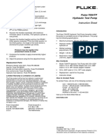 Fluke-700HTP Hydraulic Test Pump: Instruction Sheet