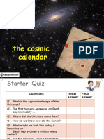 Cosmic Calendar