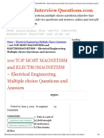 100 TOP MOST MAGNETISM and ELECTROMAGNETISM - Electrical Engineering Multiple Choice Questions and Answers Electrical Engineering Multiple Choice Questions PDF