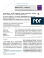 Investigation of Thermal Conductivity of Multi Walled Carbon Nanotube Dispersed in Hydrogenated Oil Based Drilling Fluids