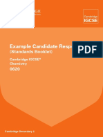 0620 Chemistry Example Candidate Responses Booklet 2012