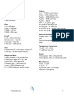 Conversion Sheets