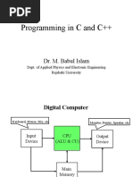 Programming in C and C++: Dr. M. Babul Islam