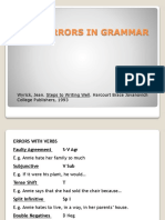 Main Errors in Grammar and Punctuation