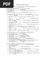 Verb Tense Review Exercises