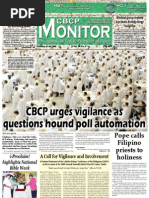 CBCP Urges Vigilance As Questions Hound Poll Automation: Pope Calls Filipino Priests To Holiness