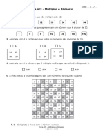 Ficha Nº3 Múltiplos e Divisores