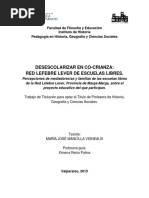 DESESCOLARIZAR EN CO-CRIANZA: RED  LEFEBRE LEVER DE ESCUELAS LIBRES. Percepciones de mediadores/as y familias de las escuelas libres de la red Lefebre Lever, Provincia de Marga-Marga, sobre el proyecto educativo del que participan.