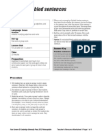 Four Corners Level3 Unit7 Scrambled Sentences Teachers Resource Worksheet1