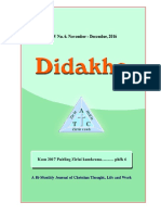 Didakhe - November - December, 2016