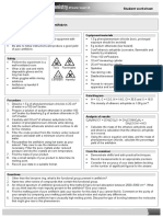 OCR A2 Chemistry Student Teacher Technician Worksheets Activity 5