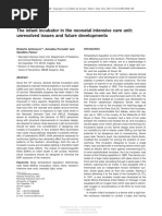 The Infant Incubator in The Neonatal Intensive Care Unit: Unresolved Issues and Future Developments