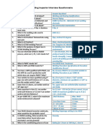 Welding Questionnaires