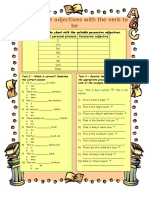 Possessive Adjectives With The Verb To Be