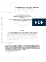 Static and Spherically Symmetric Solutions in A Scenario With Quadratic Curvature Contribution