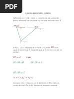 Ecuación Vectorial de La Recta