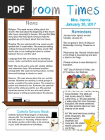 January 20 Newsletter