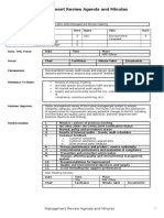 Management Review Agenda and Minutes1