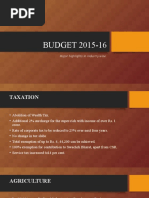 BUDGET 2015-16: Major Highlights in Industry Wise