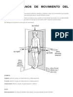 Ejes y Planos de Movimiento Del Cuerpo